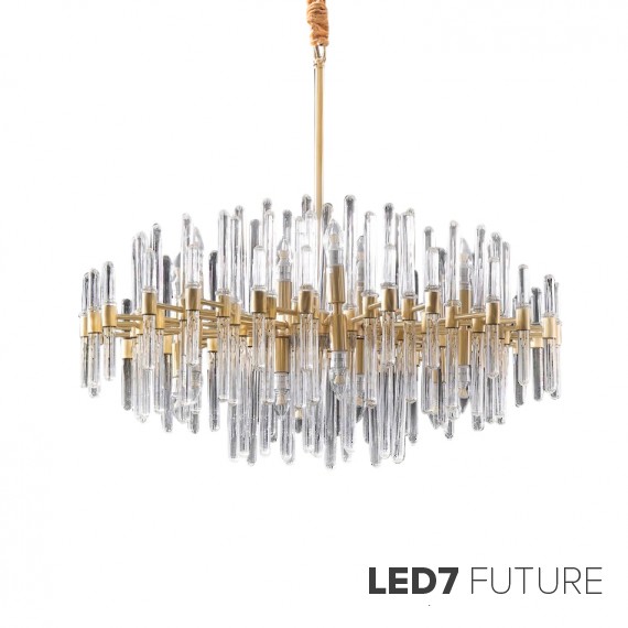 Loft Industry Modern - Trim Glass Chandelier